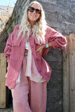 Dusty pink cord jacket