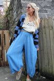 Linen balloon trousers (Royal blue)
