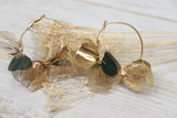 Abstract flower Hoops (Gold)