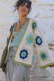 Floral crochet cardigan