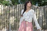 Floral crochet cardigan