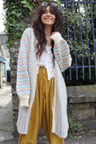 Colourful knit cardigan