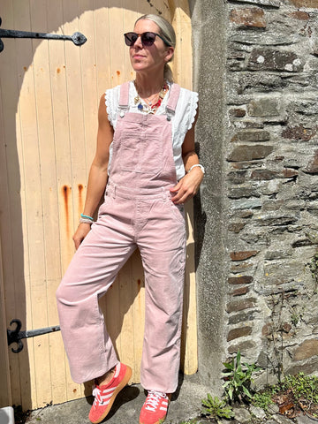 Cord dungarees (Dusty pink)