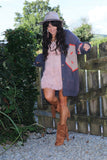 Geometric knit cardigan