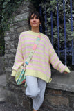 Pastel pink and yellow stripe jumper