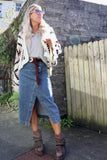 White border diamond granny square cardigan