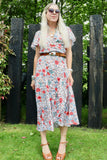 Floral print wrap dress