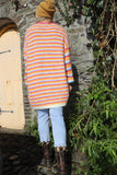 Colourful striped sequin cardigan