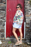 Patchwork square crochet sweater