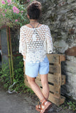 Ornate diamond crochet top