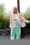 Blush pink zig zag cardigan