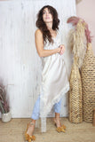 Silky Asymmetrical lace dress (Pearl)