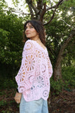Blush crochet top
