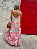 Pink aztec printed dress