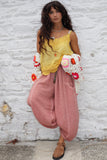 Yellow crochet embellished cami