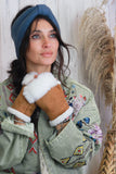 Fluffy lined fingerless gloves