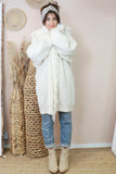 Cream fringe knit cardigan