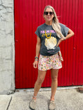 Floral wrap skort
