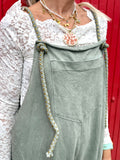 Khaki overalls