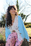 Soft knit cardigan (Baby blue)