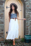 Broderie midi skirt