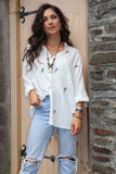 Lovebird embroidered shirt