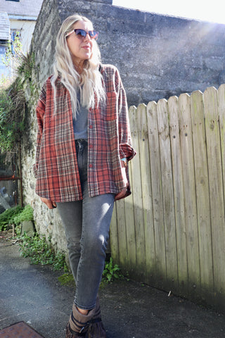 Rust plaid shirt
