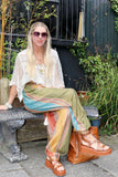 Aztec embroidered trousers