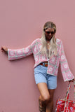 Pink crochet cardigan