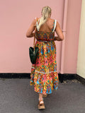 Broderie embellished aztec dress