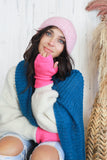 Fingerless gloves (Fuschia)
