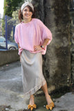 Short sleeve knit jumper (Pink)