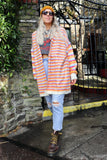 Colourful striped sequin cardigan