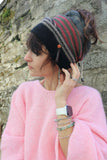 Multiway stripe beanie (Berry)