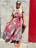 Patchwork floral dress