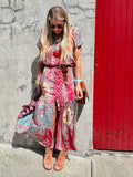 Patchwork floral dress