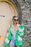 Chunky knit stripe cardigan