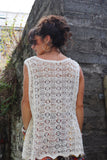 Floral crochet tank top