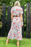 Floral print wrap dress