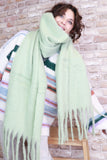 Soft tassel scarf (Light green)