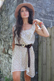 Ditsy floral dress with lace