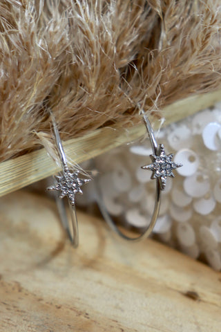Star hoops (Silver)