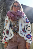 Burgundy knit scarf