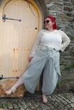 Acid Washed wrap trousers