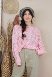 Open knit jumper (Light pink)