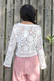 Floral crochet cardigan