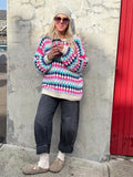 Chunky scalloped stripe jumper