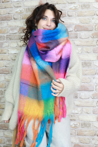 Colourful tassel scarf