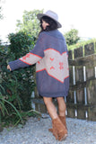 Geometric knit cardigan