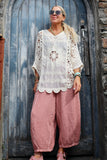 Longline crochet top (Beige)